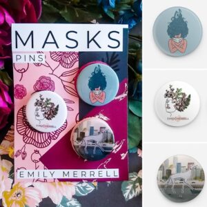 MASKS PIN-BACK BUTTONS